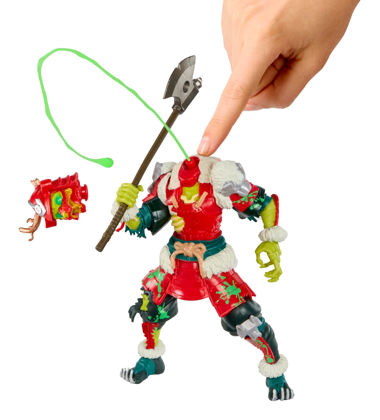Ninjombie Action Figure - Crimson Fang, Boys Action Ninja Zombie Slime Monster Action Figure, Ages 6+