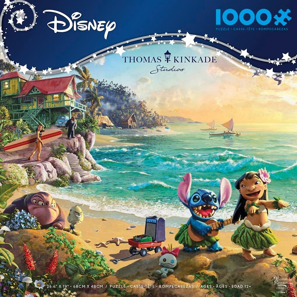 Ceaco - Thomas Kinkade Disney - Lilo and Stitch - 1000 Piece Jigsaw Puzzle