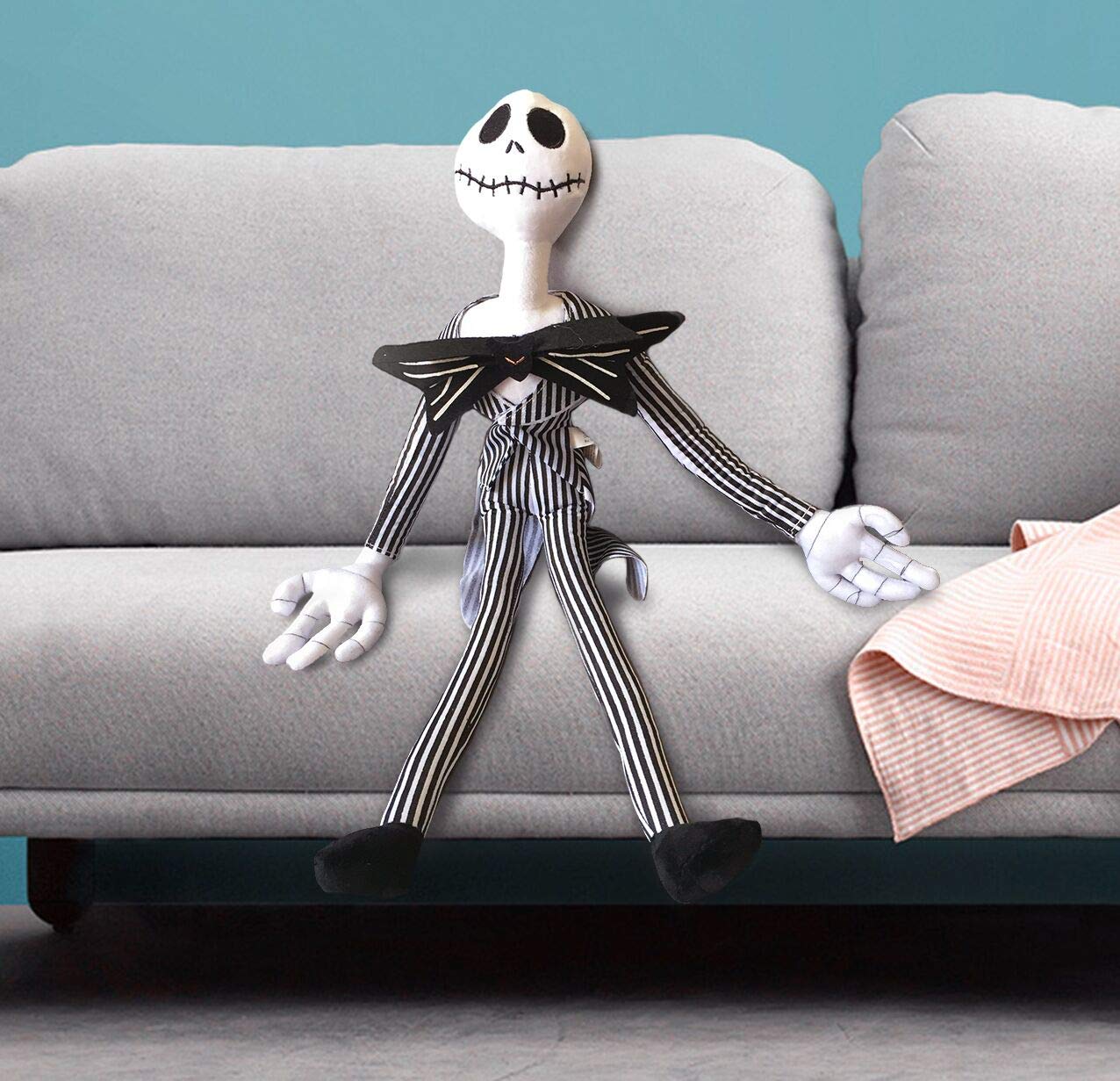 illuOKey Jack Skellington Plush Doll Nightmare Before Christmas Toys - 20 Inches Pumpkin King Plush Stuffed Baby Dolls (Black)