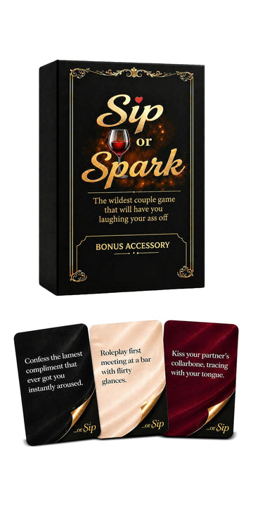 Sip or Spark Couples Card Game, a romantic twist on Truth or Dare,120 cards, Date Night Cards for Two, Relationship Challenge Deck, Funny Questions
