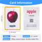 Zwttey Fruits,Vegetables 2 Sets of English Flash Cards Kids Pocket Card Learning Baby Toys for Children Pre-Kindergarten