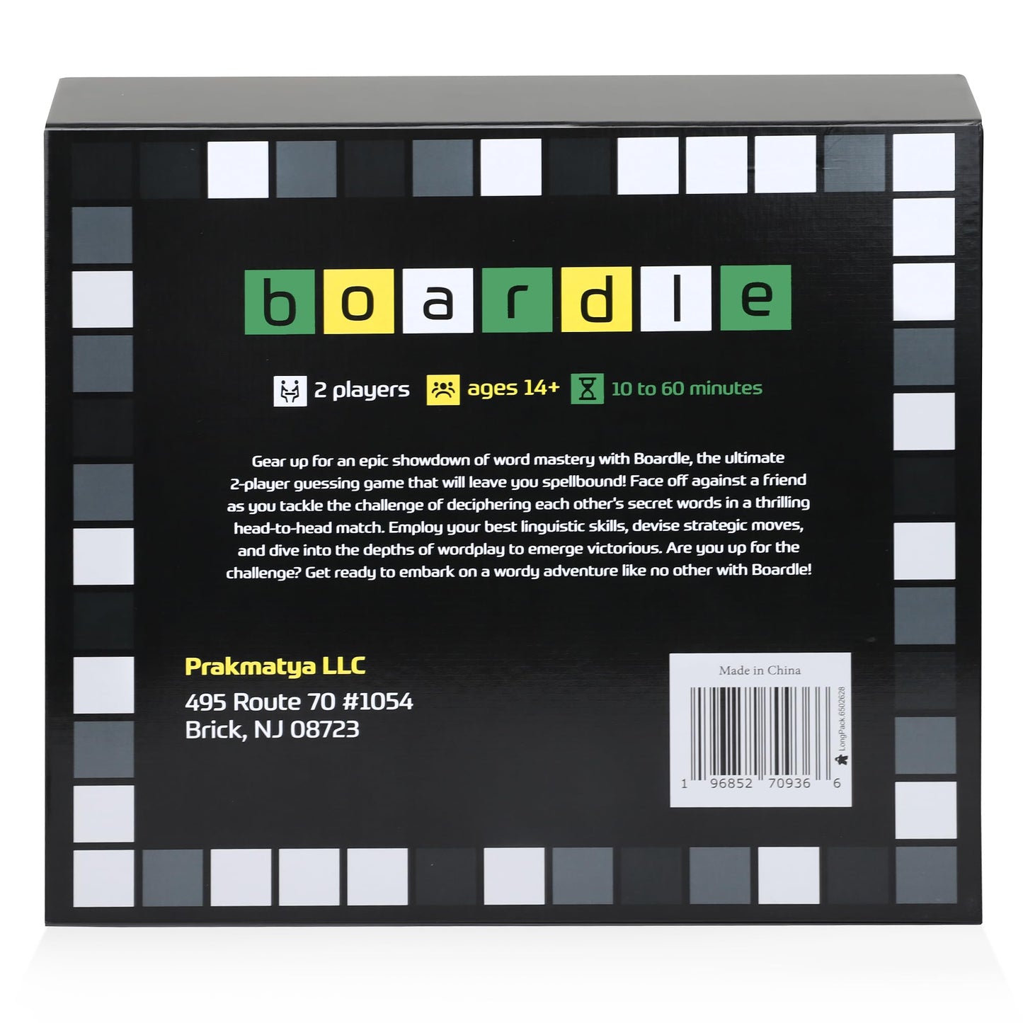 Boardle - Wordle-Inspired Word Game Board for Adults, Families & Couples | 2-Player Word Puzzle Board Game, Educational Vocabulary Challenge, Fun