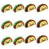 Fun Express Taco Plush Set of 12 - Cute Small Stuffed Animals Food Plushies for Taco Party Decorations | Fiesta Party Favors & Mexican Toys for Kids