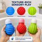 3 Pack Sensory Squeezing Water Bath Toys for Toddlers 1-3, Soft Silicone Bathtub Water Spray Toys, Textured Pool Floating Toys for Babies Kids, Fun