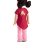 American Girl WellieWishers Ringmaster Outfit for 14.5-inch Dolls with a Striped Ruffles and Ribbons jumpsuit, Two Colorful Patches, A Bright-Red