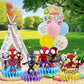 8Pcs Spider and His Friends Honeycomb Table Centerpiece, Cartoon Birthday Party Supplies Table Decorations for Kids Party Decorations