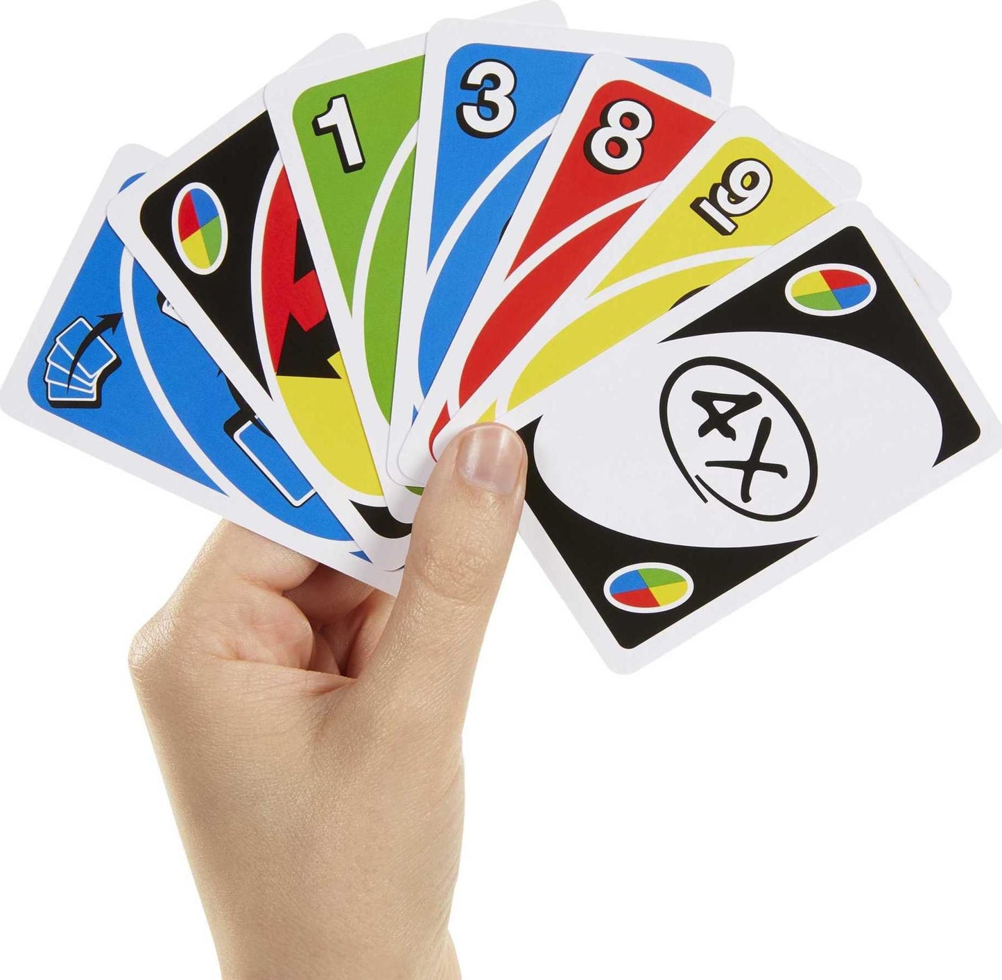 Mattel Games UNO Attack Mega Hit Card Game with Random-Action Launcher with Lights & Sounds & 112 Cards, Kid, Teen & Adult Game Night Gift Ages 7