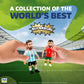 P.M.I. PMI Collectibles World Cup Soccer Figures - 11 Pack Deluxe Box Team Players - Official Football Mini Figures Premium Soccer Collectible Toy Set