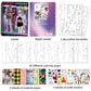 8.5"×6.5" Dressup Sticker Book - 20 Pages Portable Sticker Activity Book with Fashion Design Stickers for Teens & Adults, Creative Dressup Fun