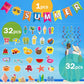 AUZRUI Summer Party Decorations - 65 Pieces Beach & Pool Party Supplies, Hello Summer Banner, Hanging Swirls, Streamers, and Beach Theme Decorations