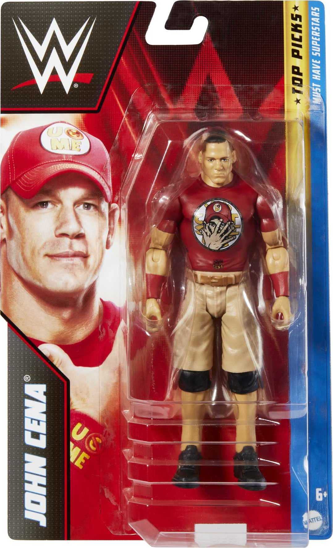 Mattel WWE John Cena Top Picks Action Figure, Collectible with 10 Points of Articulation & Life-like Detail, 6-inch