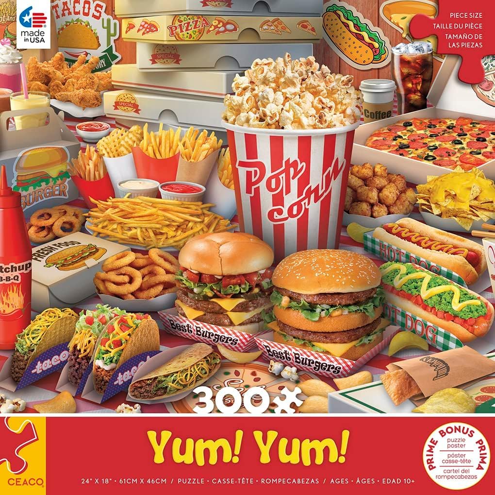 Ceaco - Yum Yum - 300 Large Piece Jigsaw Puzzle for Adults