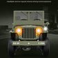 Hylukon RC Crawler, 1:10 Scales Upgraded Willys Military Jeep with Linked Lights Winch & Canvas Cover, 2.4Ghz 4WD Off Road RC Car, All Terrain