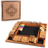 AMEROUS 1-4 Players Shut The Box Dice Game, Wooden Board Table Math Game with 12 Dice and Shut-The-Box Instructions for Kids Adults, Family Classroom