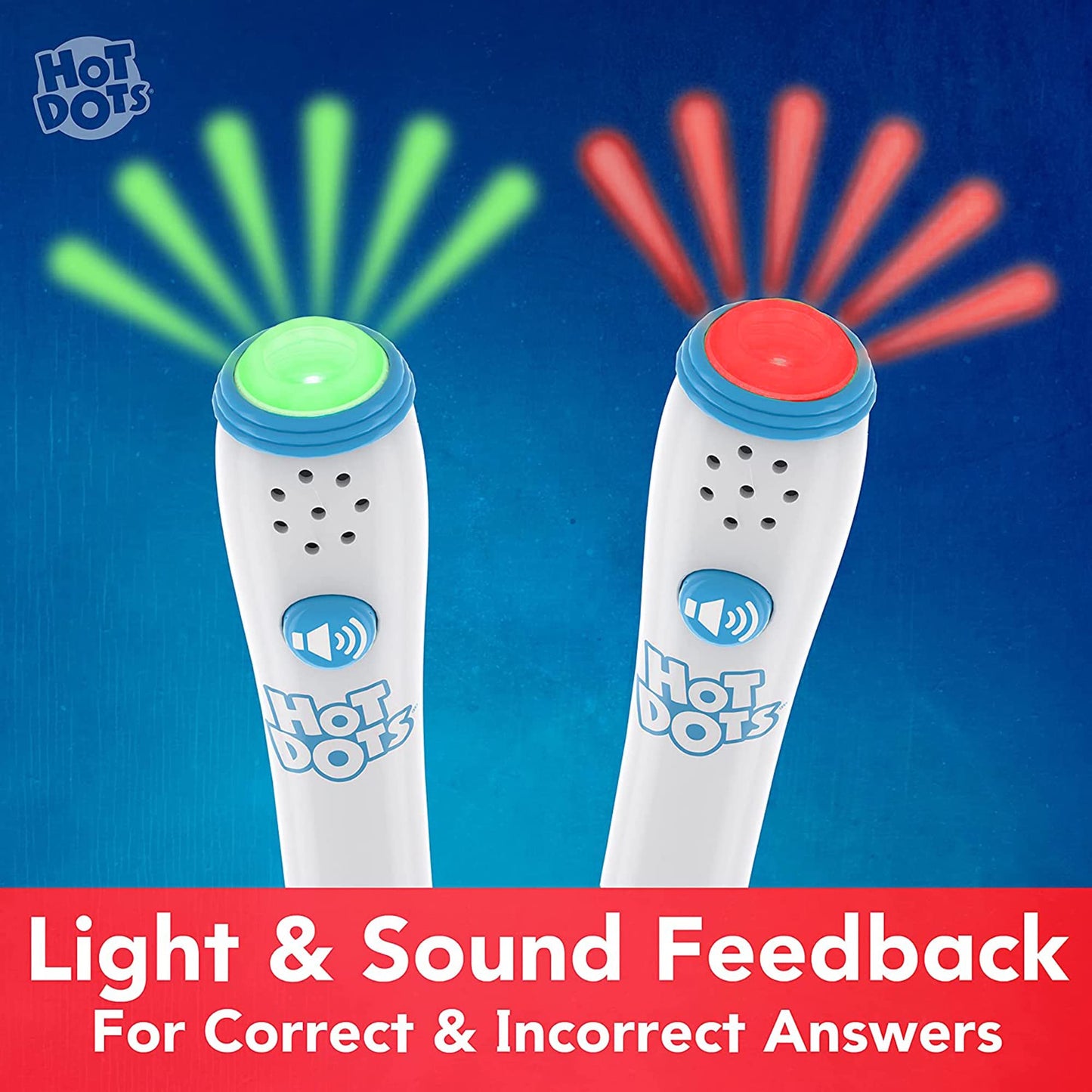Educational Insights Hot Dots Light-Up Interactive Pen, Single Pen, Interactive Learning, Compatible With Any Hot Dots Set (Workbooks Not Included)