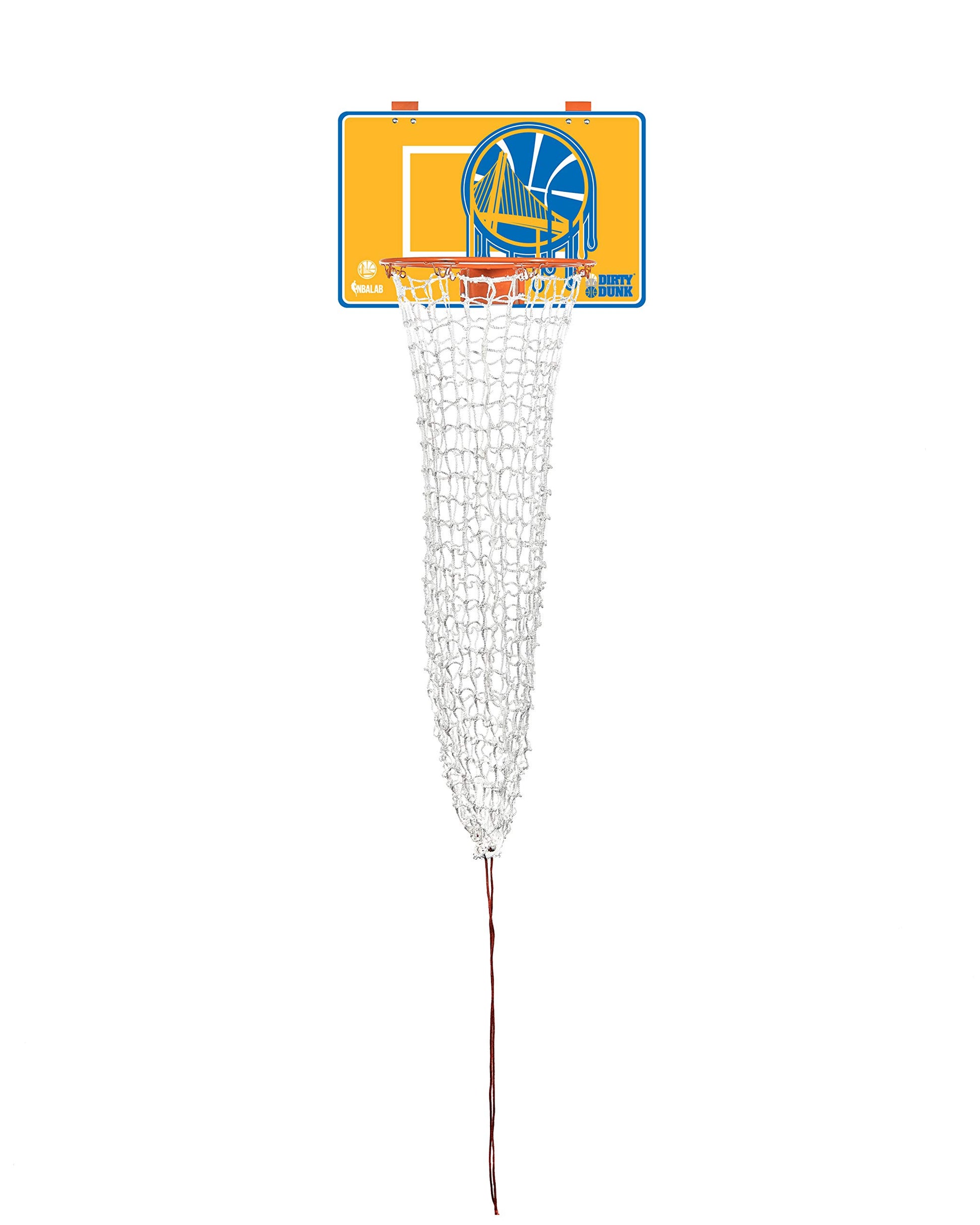 The Dunk Collection Dirty Dunk Over-The-Door Basketball Hoop Laundry Hamper, Golden State Warriors, NBA