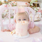 PATRDIO Bow One Birthday Crown -Pink Bow One Birthday Decorations, Sweet 1st party Hat, Little Princess Crown For Cake Smash,girls just wanna be one
