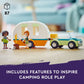 LEGO Friends Holiday Camping Trip 41726, Toy Caravan with Car, Toy Camper Van, Pretend Play Toy Camping Set for Kids, Girls and Boys 4+ Year Old,