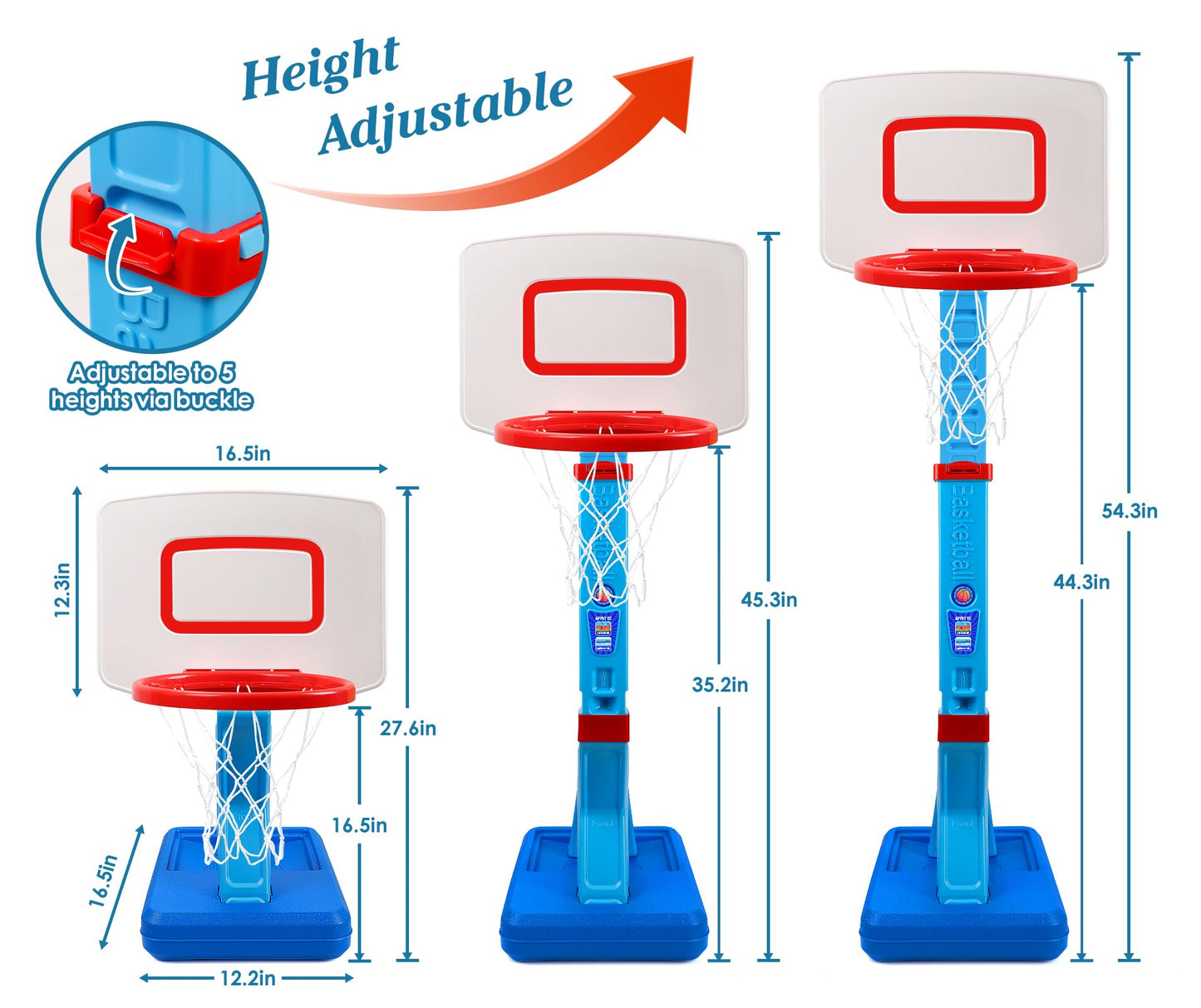 Toddler Basketball Hoop- Mini Kids Basketball Hoops Toy for Indoor Outdoor