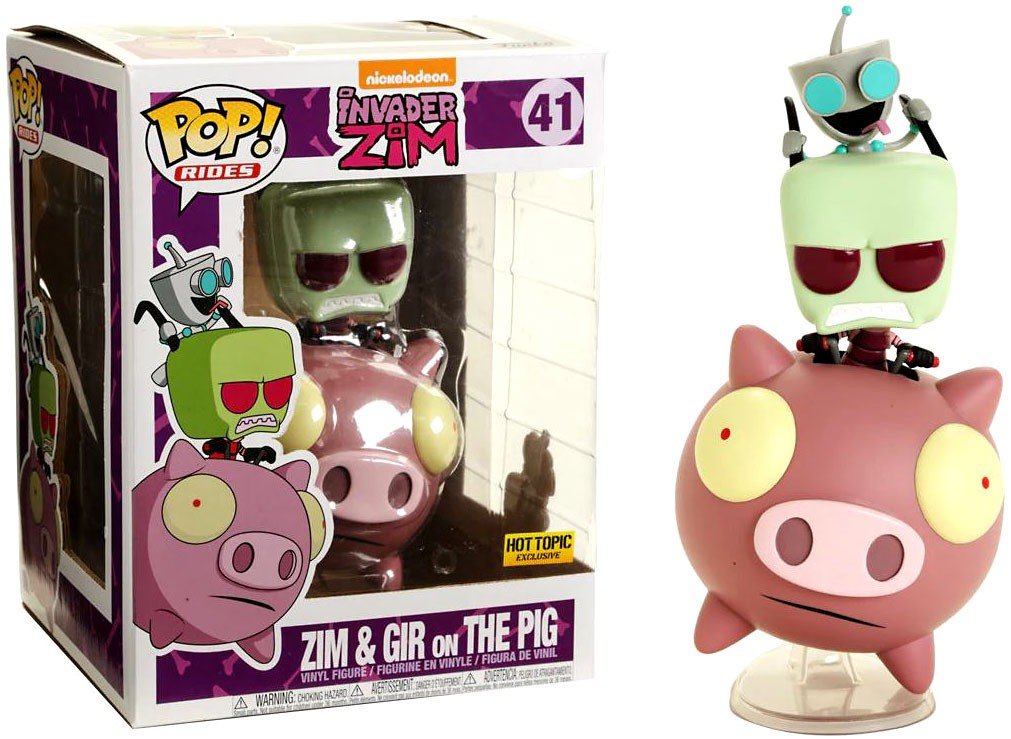 Funko Invader Zim Pop! Rides Zim & Gir On The Pig Vinyl Figure Hot Topic Exclusive Multi None