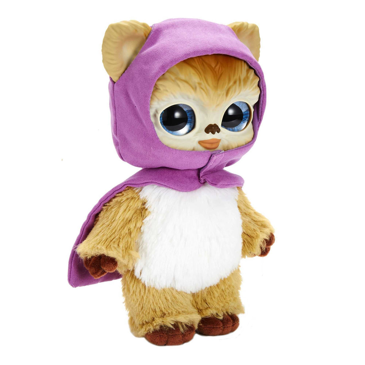 Star Wars Galactic Pals Plush 11-Inch Toy, Pink Ewok Soft Doll with Carrier and Personality Profile Card for Personalized Experience