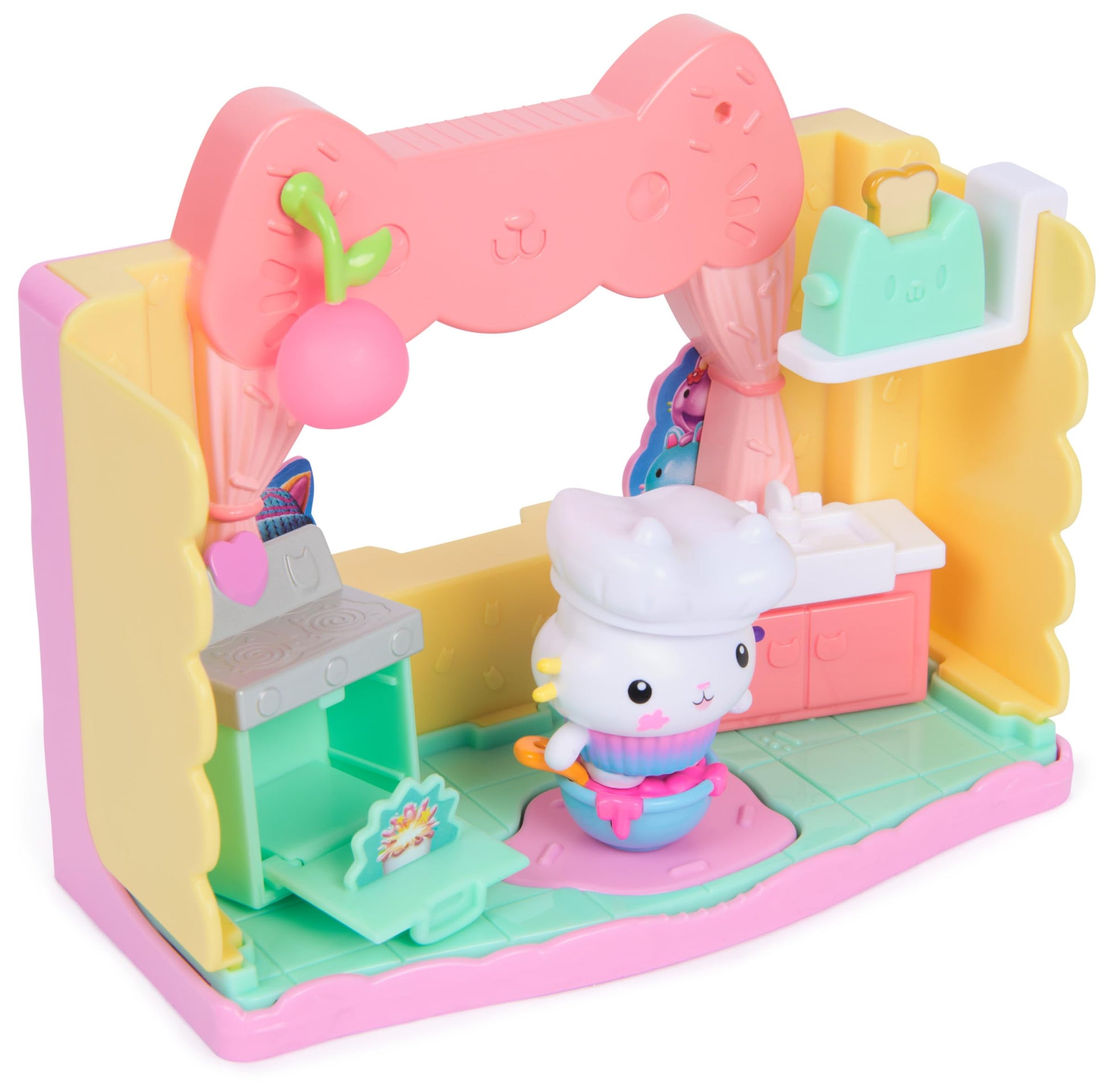 Gabby's Dollhouse The Movie, Cakey's Sparkling Cupcake Cooker, Figure Dollhouse Accessories, Toys for Girls Ages 3 and Up (Spin Master 6074281)