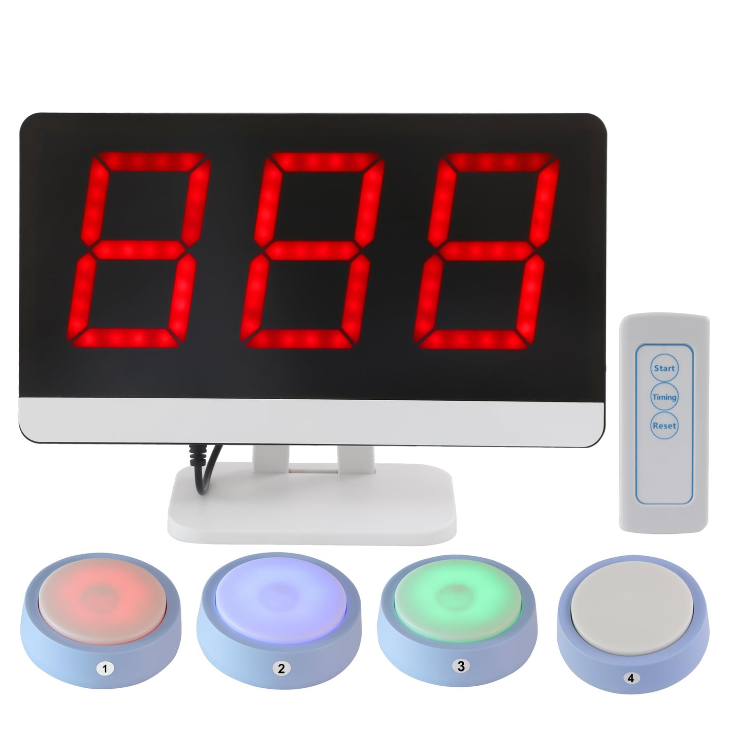 LOUKIENE Wireless Quiz Answer Game Buzzer System Gameplay 262ft for Game Show Family Game Nights Debate Contests in Companies Offices School Contest