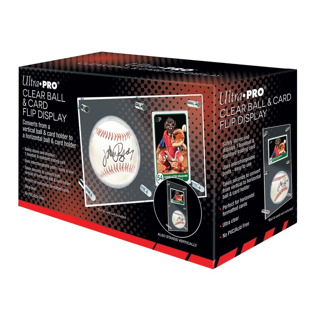 Ultra Pro Collectors Clear Ball & Card Flip Display