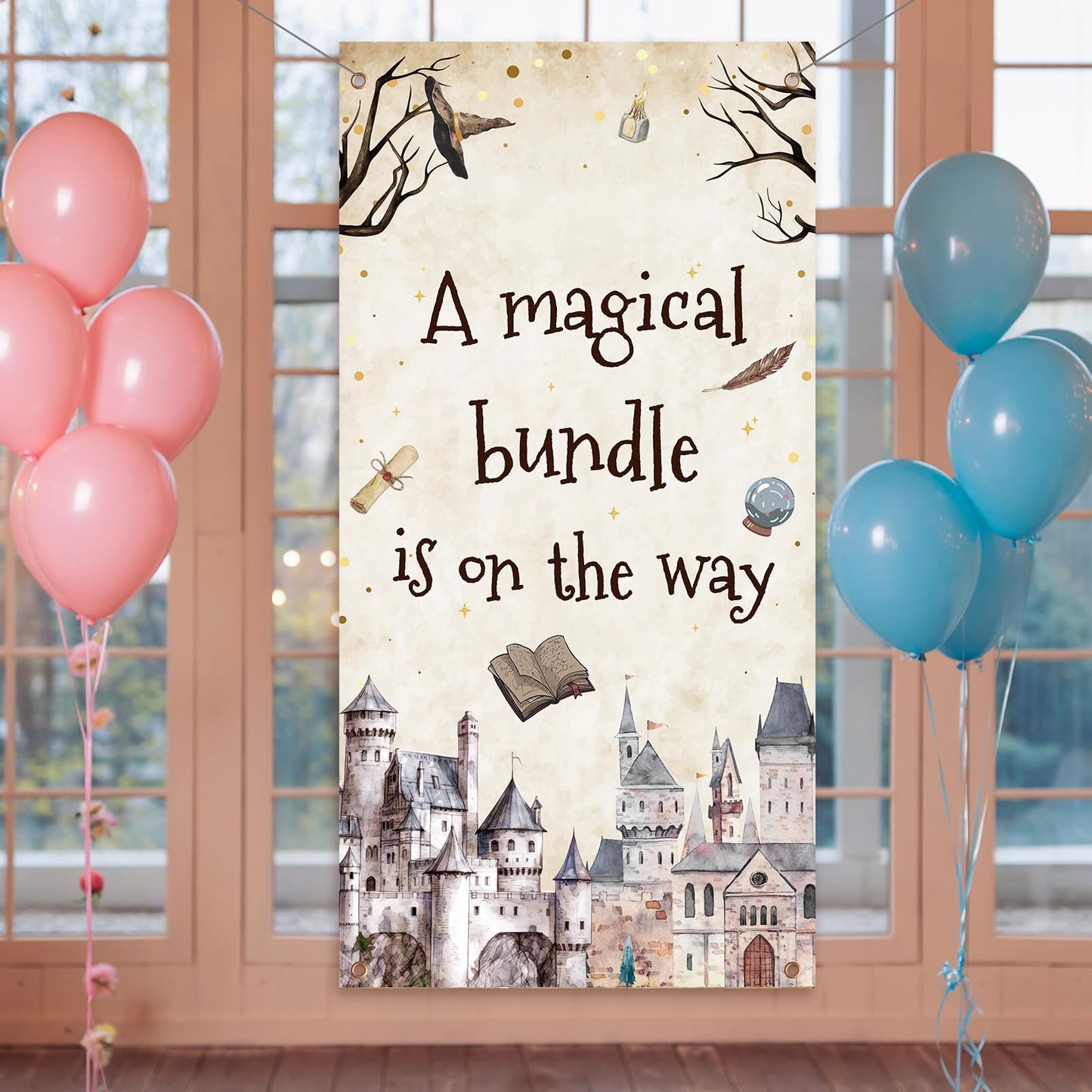 Magical Bundle - Wizard Party Door Banner Birthday Baby Shower Supplies