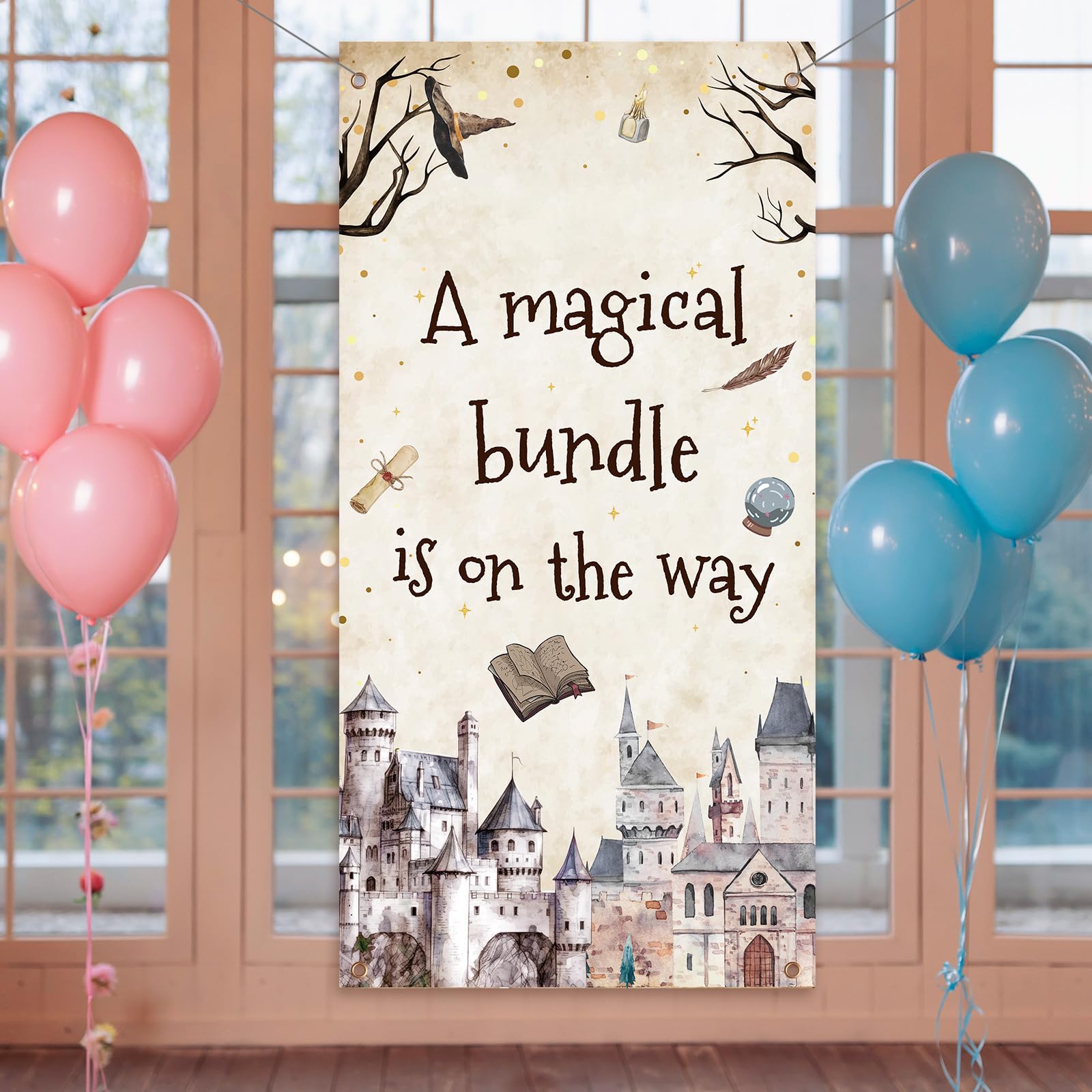 Magical Bundle - Wizard Party Door Banner Birthday Baby Shower Supplies