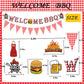 BBQ Themed Party Decorations,Welcome BBQ Banner,for Summer Cookout Birthday Baby Shower Party Decor Supplies