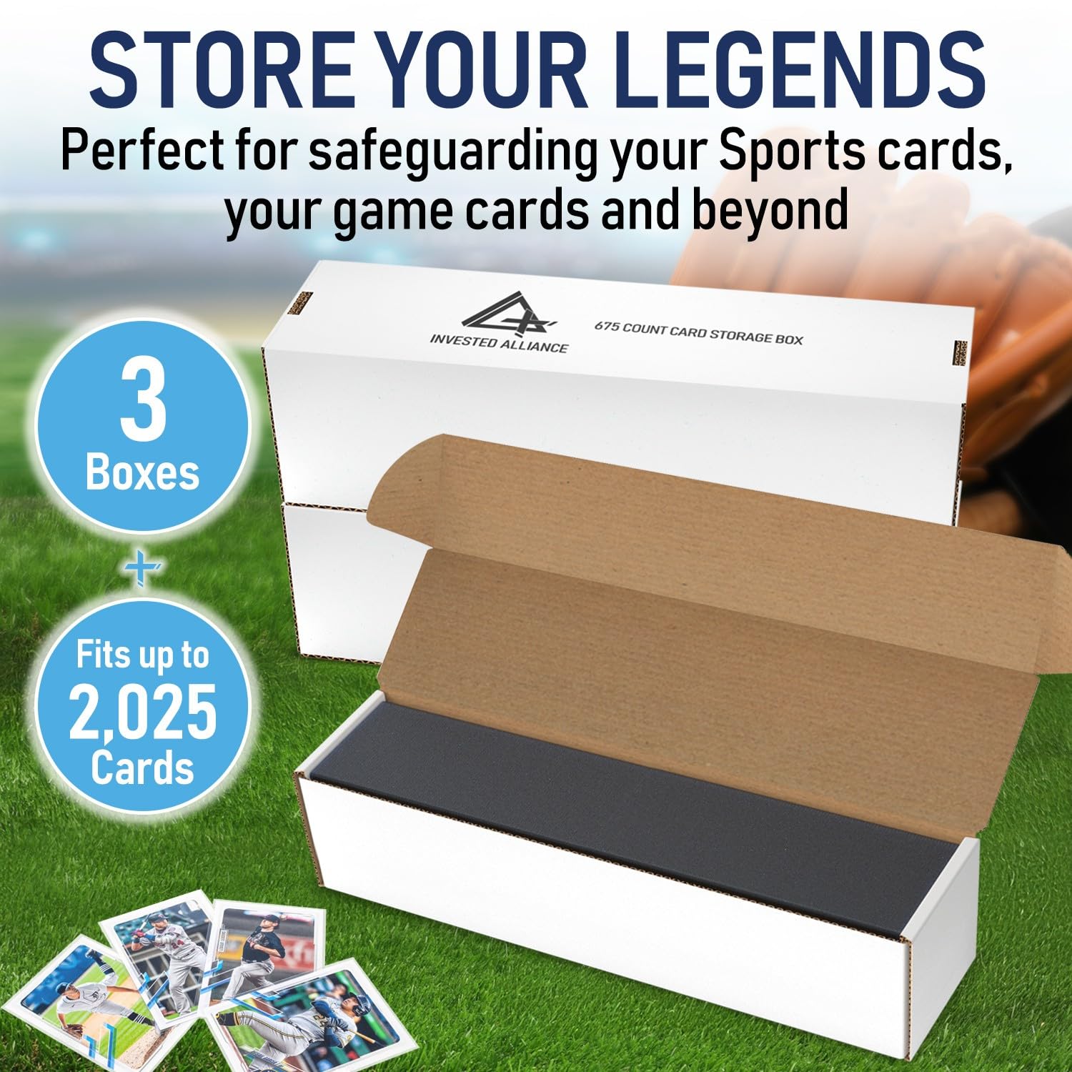 Premium Trading Card Box Storage For Sports, Baseball, Football, Basketball, MTG & TCG Collector | Baseball Card Storage Boxes & Organizer For Magic