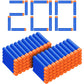 200 Nerf N Strike Blaster Compatible Dart Bullets,200Pcs Nerf Bullet Refill Darts Ammo Premium Foam Bullets Pack Compatible for Nerf N-Strike Elite