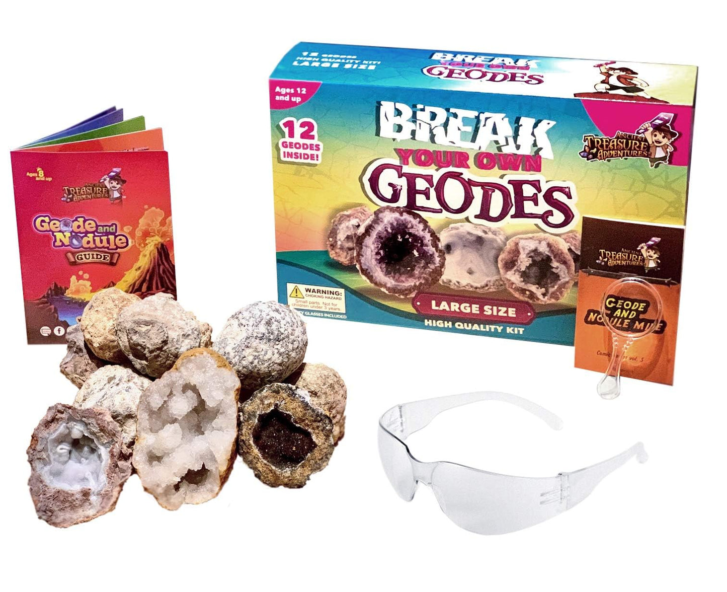 Large Size Break Open Geodes Kit 12 Whole Geodes By Ancient Treasure Adventures