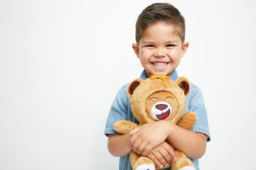 Sunny Days Entertainment, LLC. Moodles Cuddles Teddy Bear 12" Mood Flipping Soft Sensory Plushie Fidget Stuffed Animal, Birthday Gift Toddler and Kids
