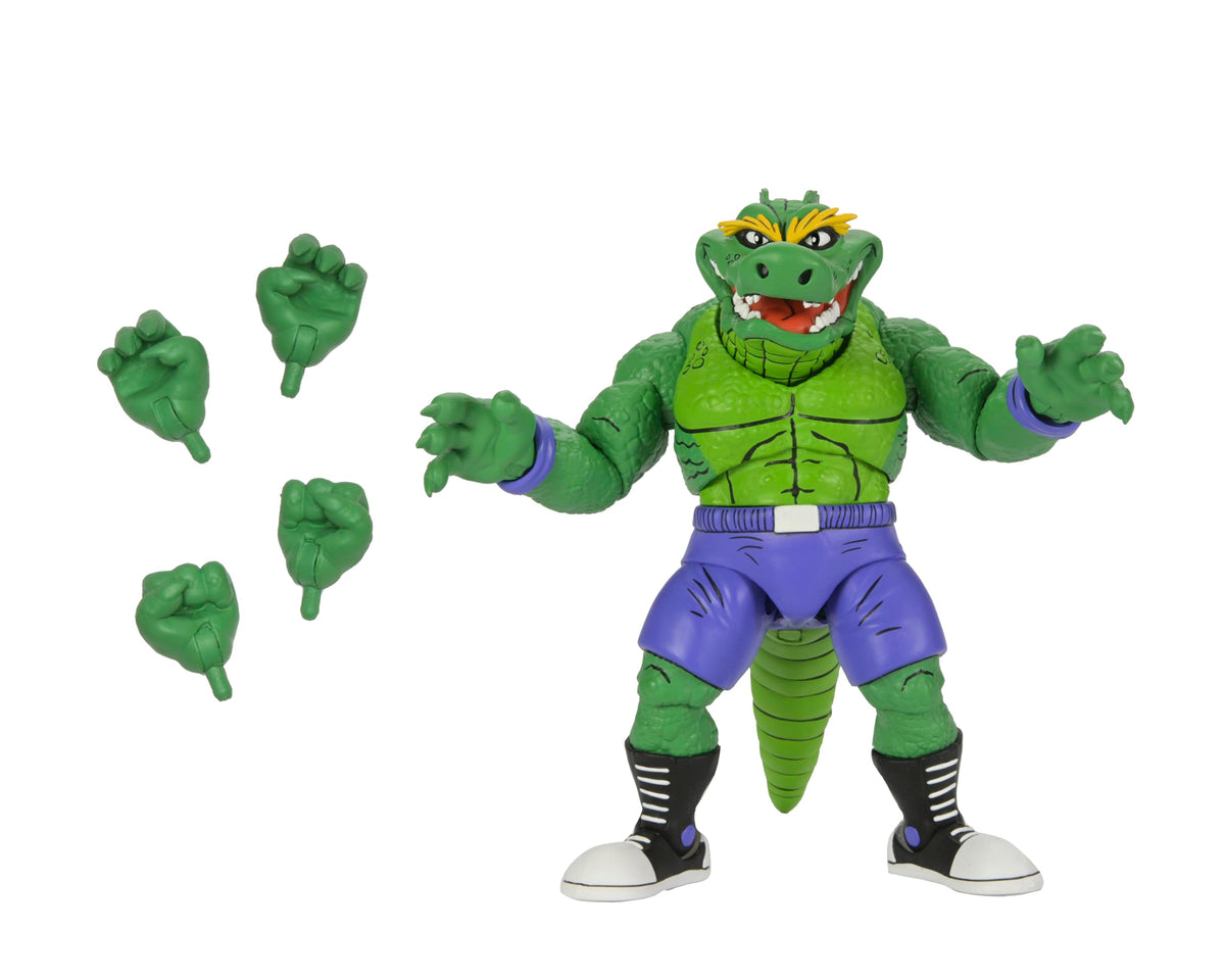 NECA Teenage Mutant Ninja Turtles Archie Comics Stump Wrestling Leatherhead 7" Scale Action Figure