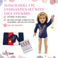 18 Inch Doll Gymnastics Outfit with Tumbling Mat - Emily Rose 4 Piece Gymnast Playset for American Girl Dolls, Includes Leotard, Gold Medal & Face