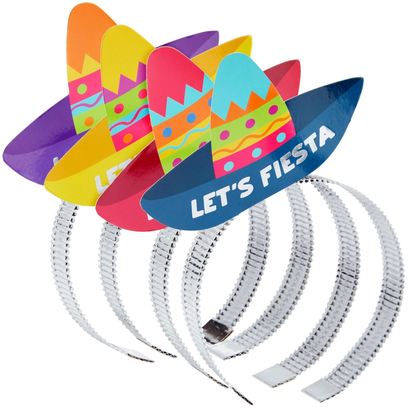Juvale Sombrero Party Hats for Fiesta Party Supplies & Mexican Birthday Decorations - Taco Balloons & Photo Booth Props - 24-Pack, 3.5" x 5"