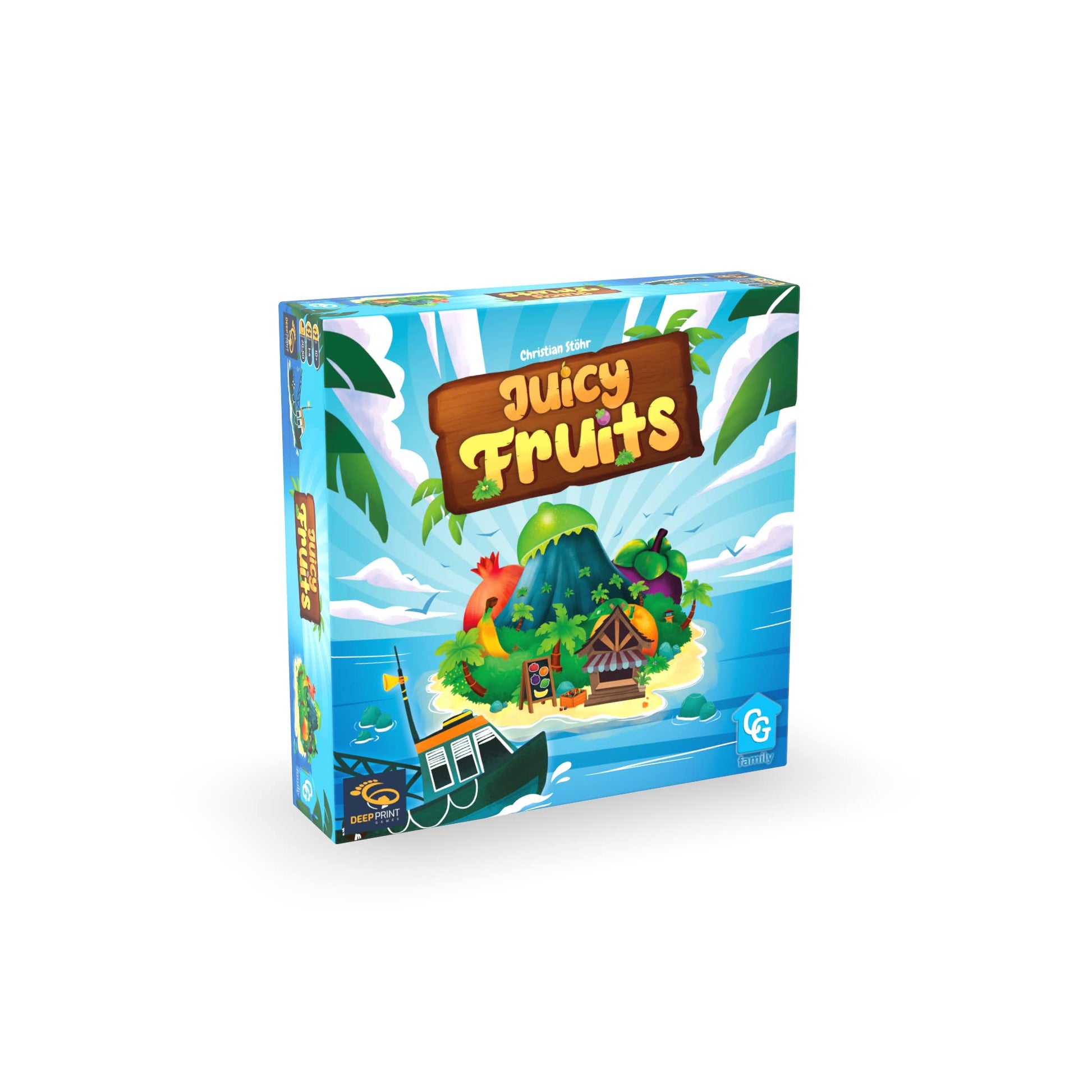 Capstone Games: Juicy Fruits, Strategy Board Game, Quick and Easy Game, Grow Delicious Fruit in Paradise 1 to 4 Players, 20 to 50 Minute Play Time