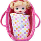 Pink Daisy Doll Carrier Bassinet Bed Carrier & Pillow, 18" | Baby Doll Bassinets, Play Baby Doll Carrier, Doll Baby Carriers, Baby Doll Carrier Bed