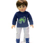 American Fashion World Dinosaur Raincoat Set for 18-Inch Dolls | Premium Quality & Trendy Design | Dolls Clothes | Outfit Fashions for Dolls