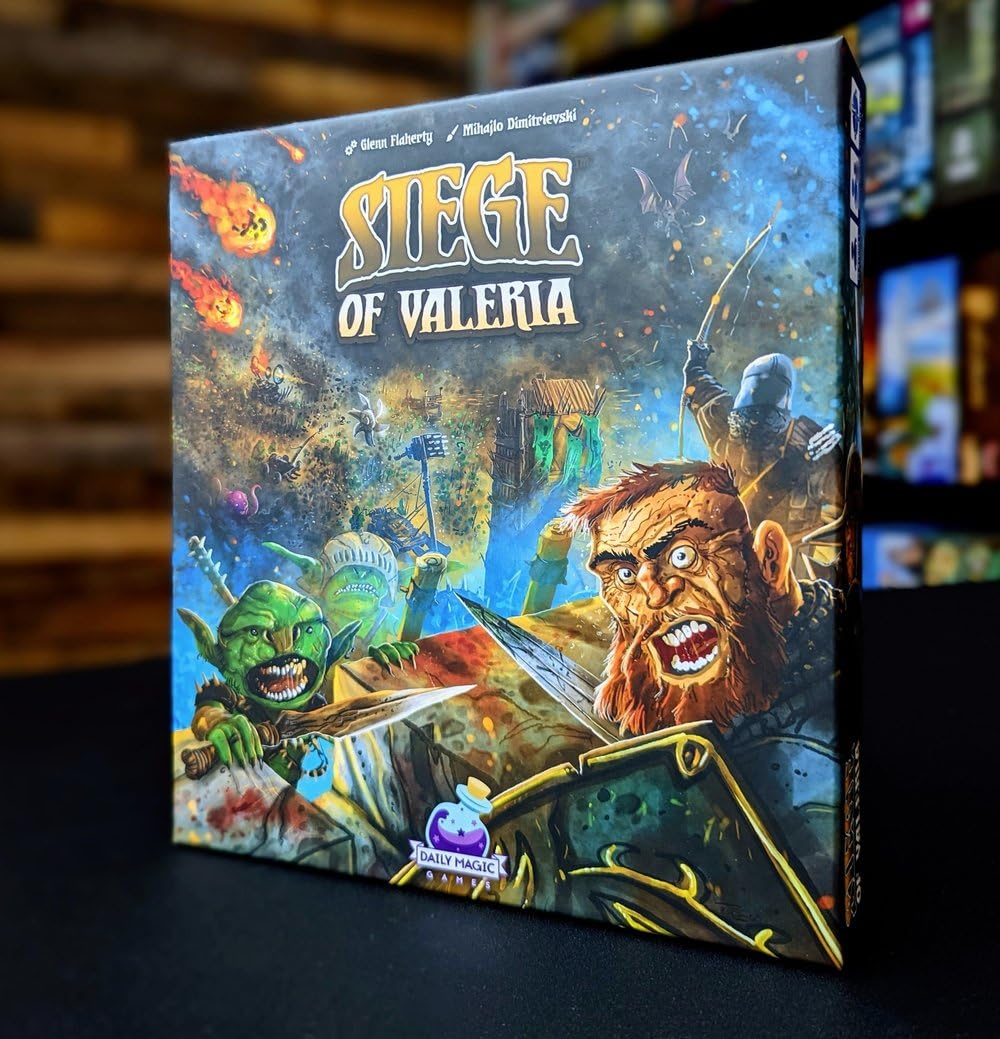 Siege of Valeria Board Game - Tower Defense Solo Board Game with Dice Rolling and Combo Cards. Single Player Fun with Fast Paced Gameplay