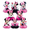 8Pcs Minnie Table Centerpiece Birthday Party Supplies Double Side Table Decorations for Minnie Themed Party Decorations