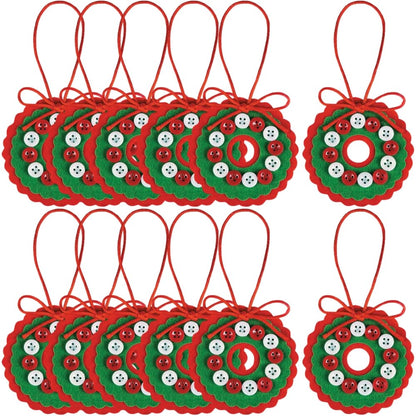 Felt Button Wreath Ornament Craft Kit - Crafts for Kids and Fun Home Activities