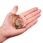 Dselvgvu Miniature French Horn with Stand and Case Brass Mini Musical Instrument French Horn Replica Collectible Figurines Dollhouse Accessories Model