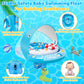 Baby Pool Float with Canopy, Baby Swim Float with UPF50+ Sun Canopy