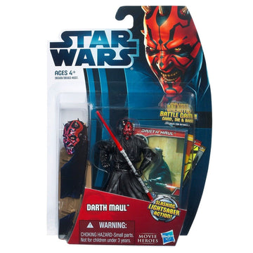 Star Wars Movie Heroes 2012 Action Figure MH15 Darth Maul (With Slashing Lightsaber Action) 3.75 inch