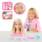Barbie Doll Styling Head, Blonde Hair with 20+ Hair Styling Accessories Including Star & Butterfly Color Change Hair Clips