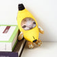 COSWHO Crying Banana Cat Plush Keychain Bag Charms, Happy