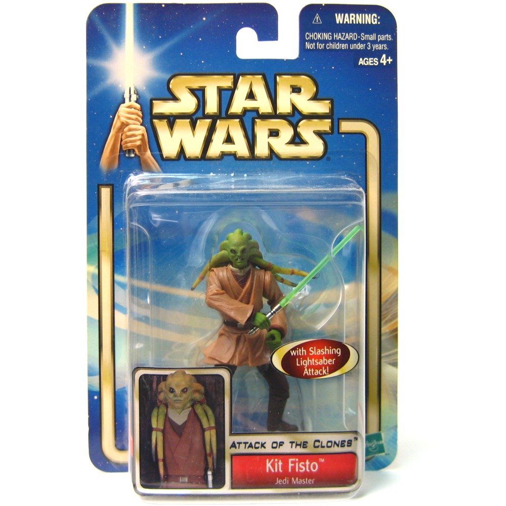 Star Wars Attack of the Clones Saga 2002 Kit Fisto Action Figure